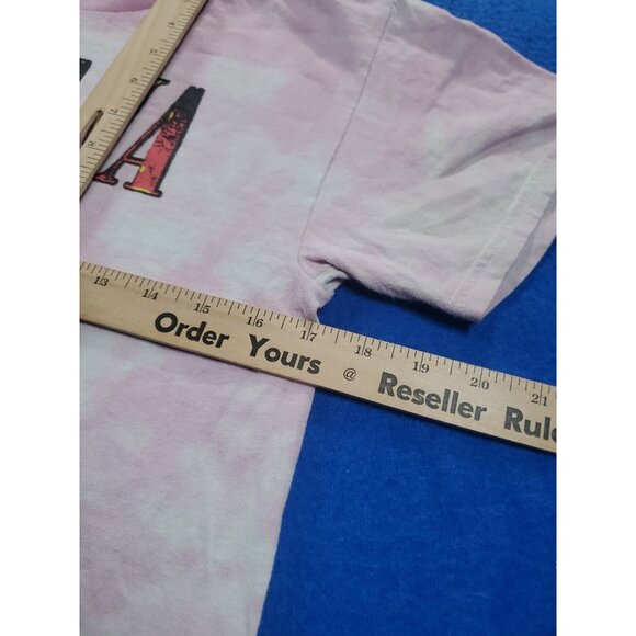 Nirvana T-Shirt Men's Small Short Sleeve Music Smiley Graphic Tie Dye Pink - Picture 7 of 14